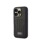 Audi iPhone 16 Pro Back cover case - synthetic leather - magsafe - Black - Afbeelding 2