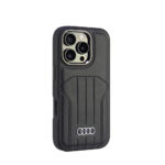 Audi iPhone 16 Pro Back cover case - synthetic leather - magsafe - Black - Afbeelding 3