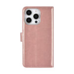 TUNIQ iPhone 16 Pro Book type case - Card holder for 3 cards - Magnetic closure - Rose Gold - Afbeelding 2