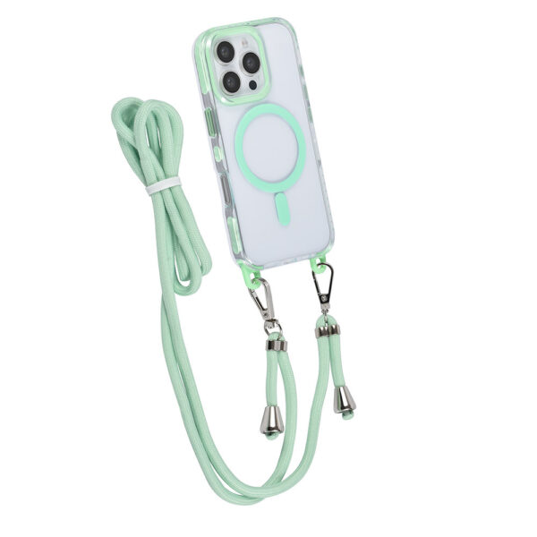 TUNIQ iPhone 16 Pro Back cover case - neck cord -TPU+PC - Green