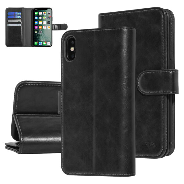 UNIQ Accessory Apple iPhone Xs Max Black Soft Touch Book type case