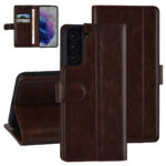 UNIQ Accessory Book type case Galaxy S21 Plus - Dark Brown - PU Leather