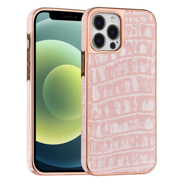 UNIQ Accessory iPhone 12 Pro Max Back cover case - Croco Leather Pink