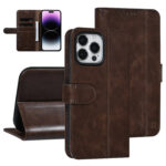 UNIQ Accessory iPhone 14 Pro Max Dark Brown Booktype Card holder for 3 cards - Magnetic closure