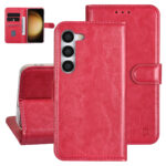 UNIQ Accessory Galaxy S23 Book type case - Card holder for 3 cards - Magnetic closure - Hot Pink
