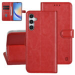 UNIQ Accessory Galaxy A34 5G Book type case - Card holder for 3 cards - Magnetic closure - Red