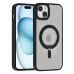 UNIQ Accessory iPhone 15 & 14 Plus Back cover case - Magsafe Whiteh ring stand - Black