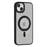 UNIQ Accessory iPhone 15 & 14 Plus Back cover case - Magsafe Whiteh ring stand - Black - Afbeelding 2