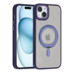 UNIQ Accessory iPhone 15 & 14 Plus Back cover case - Magsafe Whiteh ring stand - Purple