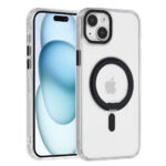 UNIQ Accessory iPhone 15 & 14 Plus Back cover case - Magsafe Whiteh ring stand - Transparent