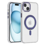 UNIQ Accessory iPhone 15 & 14 Plus Back cover case - Magsafe Whiteh ring stand - Transparent