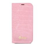 Guess iPhone 14 Pro Book type case - Croco - 3 card slots - Pink - Afbeelding 3