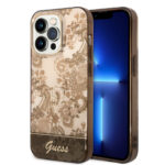 Guess iPhone 14 Pro Hardcase Backcover - Porcelain Collection - Brown