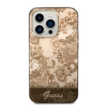 Guess iPhone 14 Pro Hardcase Backcover - Porcelain Collection - Brown - Afbeelding 3
