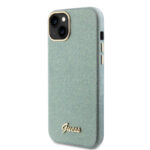 Guess iPhone 15 & 14 Plus TPU Back Cover - Glitter Glossy Script - Khaki - Afbeelding 2