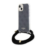 Guess iPhone 15 Back cover case - Crossbody cord - 4G print - Black - Afbeelding 2