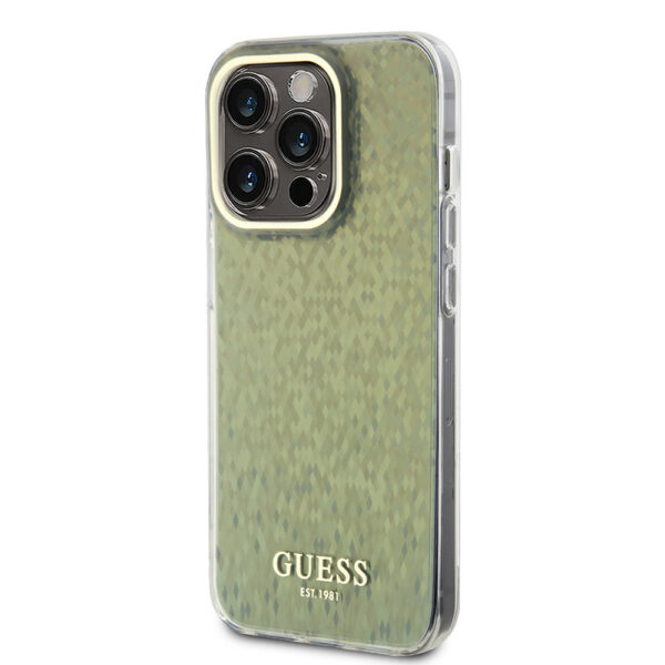 Guess iPhone 15 Pro Max Back cover case - IML FACETED MIRROR DISCO - Gold