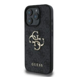 Guess iPhone 16 Pro Max Back cover case - 4G PU big Logo - Black - Afbeelding 2