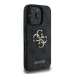 Guess iPhone 16 Pro Max Back cover case - 4G PU big Logo - Black - Afbeelding 3