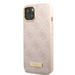 Guess iPhone 14 & 15 Plus Hardcase Backcover - 4G - Gold Camera & Buttons - Magsafe Compatible - Pink - Afbeelding 2