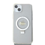 Guess iPhone 15 Plus & iPhone 14 Plus Back cover case - Magsafe script logo - Transparent - Afbeelding 3