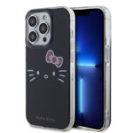 Hello Kitty iPhone 14 Pro Max TPU Back Cover - Kitty Face - Black