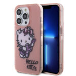 Hello Kitty iPhone 15 Pro Max TPU Back Cover - Graffiti Guitar - Pink