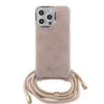 Guess iPhone 16 Pro Back cover case - Crossbody cord 4G print - Pink