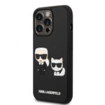 Karl Lagerfeld iPhone 14 Pro Hardcase Backcover - 3D Rubber K&C - Black - Afbeelding 2