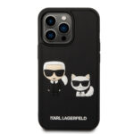 Karl Lagerfeld iPhone 14 Pro Hardcase Backcover - 3D Rubber K&C - Black - Afbeelding 3