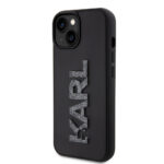 Karl Lagerfeld iPhone 15 Plus & iPhone 14 Plus Back cover case - 3D logo glitter - Black - Afbeelding 2