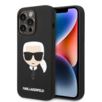 Karl Lagerfeld iPhone 14 Pro Max Hardcase Backcover - Karl's Head - Magsafe Compatible - Black