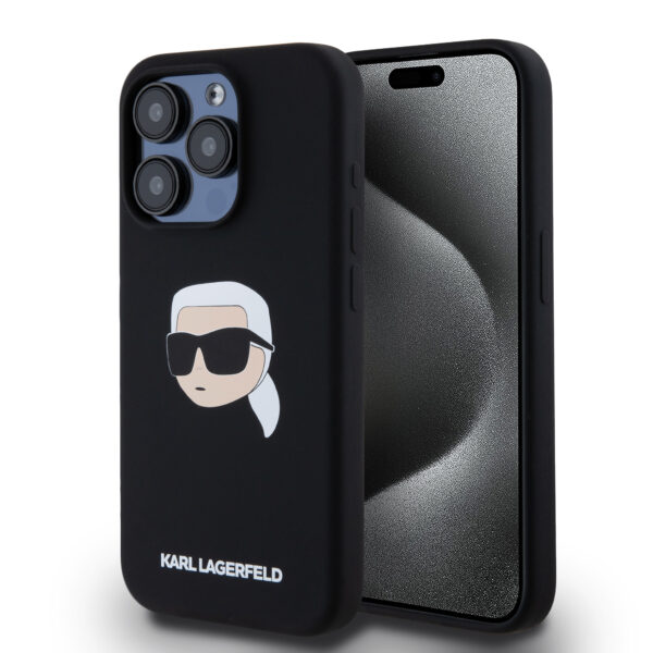 Karl Lagerfeld iPhone 15 Back cover case - Magsafe - Karl Print - Black