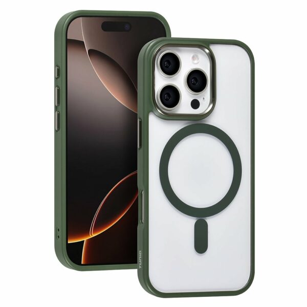 TUNIQ iPhone 16 Pro Back cover case - Magsafe - silicone - Green