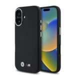 BMW iPhone 16 Back cover case - Smooth Full Wrapped Metal - Black