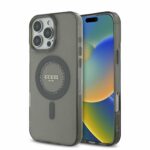 Guess iPhone 16 Pro Back cover case - Magsafe IML Rhinestones - Black