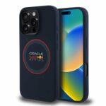 Redbull Racing iPhone 16 Pro Max Back cover case - Magsafe - Liquid Silicone - Red Ring Logo - Navy