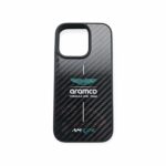 Aston Martin iPhone 16 Pro Back cover case - Carbon ARM24 Logo - Green