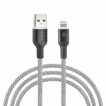 TUNIQ quick charger data transfer Grey Lightning USB Cable 100cm - Nylon