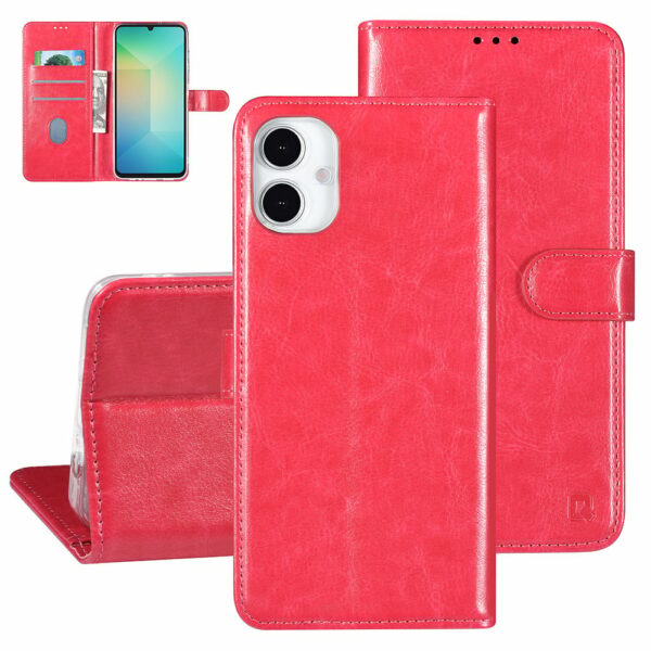 TUNIQ Galaxy A16 5G Book type case - Pasjeshouder - Red