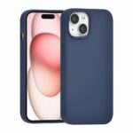 TUNIQ iPhone 15 Back cover case - Premium Liquid silicone - Dark Blue