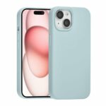 TUNIQ iPhone 15 Back cover case - Premium Liquid silicone - Light Blue