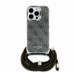 Guess iPhone 16 Pro Back cover case - Crossbody cord 4G - Brown - Afbeelding 2