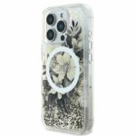 Guess iPhone 16 Pro Back cover case - Magsafe Liquid Glitter - Beige - Afbeelding 2