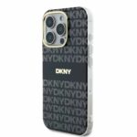 DKNY iPhone 16 Pro Max Back cover case - PC/TPU Repeat Pattern Tonal Stripe Magsafe - Black - Afbeelding 2