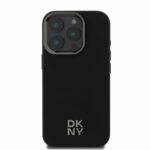 DKNY iPhone 16 Pro Back cover case - PU Leather Stack Logo Magsafe - Black - Afbeelding 2