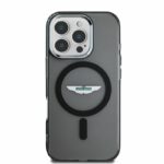 Aston Martin iPhone 16 Pro Max Back cover case - Magsafe - IML Frosted Effect - Black - Afbeelding 3
