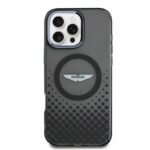 Aston Martin iPhone 16 Pro Max Back cover case - Magsafe - IML Metal Gradient Squares - Black - Afbeelding 3