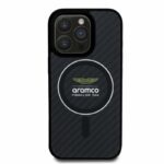 Aston Martin iPhone 16 Pro Back cover case - Magsafe - Carbon Circle - Silver - Afbeelding 3