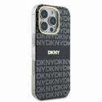 DKNY iPhone 16 Pro Back cover case - PC/TPU Repeat Pattern Tonal Stripe Magsafe - Black - Afbeelding 4